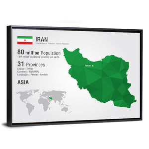 Iran Map Wall Art