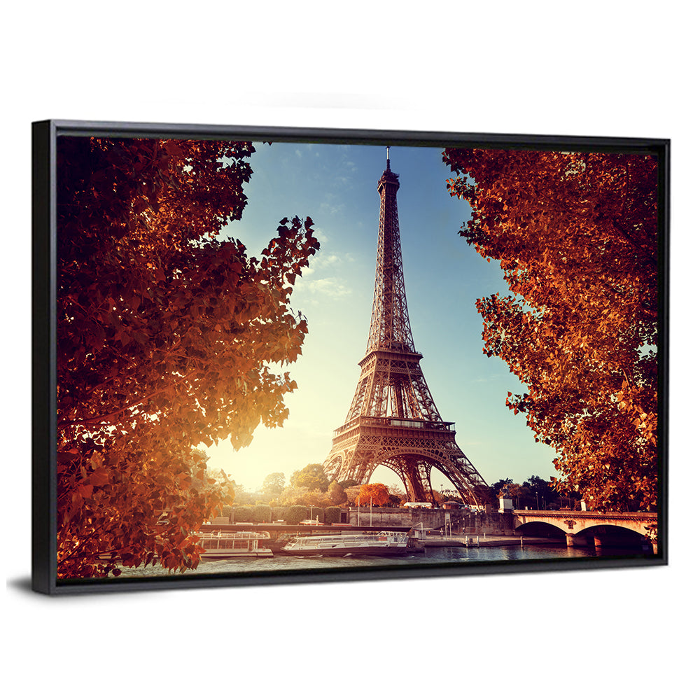 Autumn Seine with Eiffel Tower Wall Art
