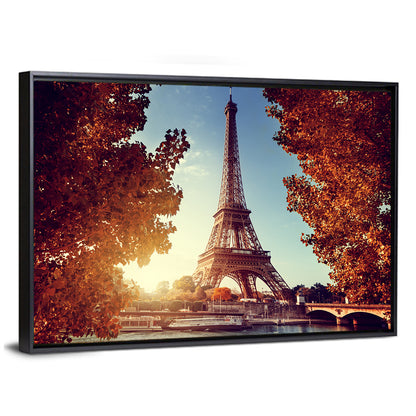 Autumn Seine with Eiffel Tower Wall Art