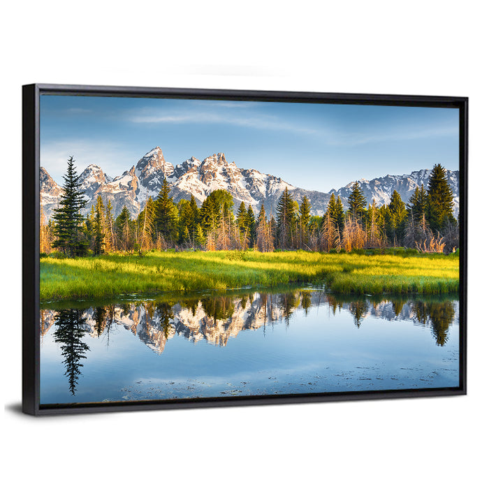 Grand Teton National Park Wall Art as a framed canvas