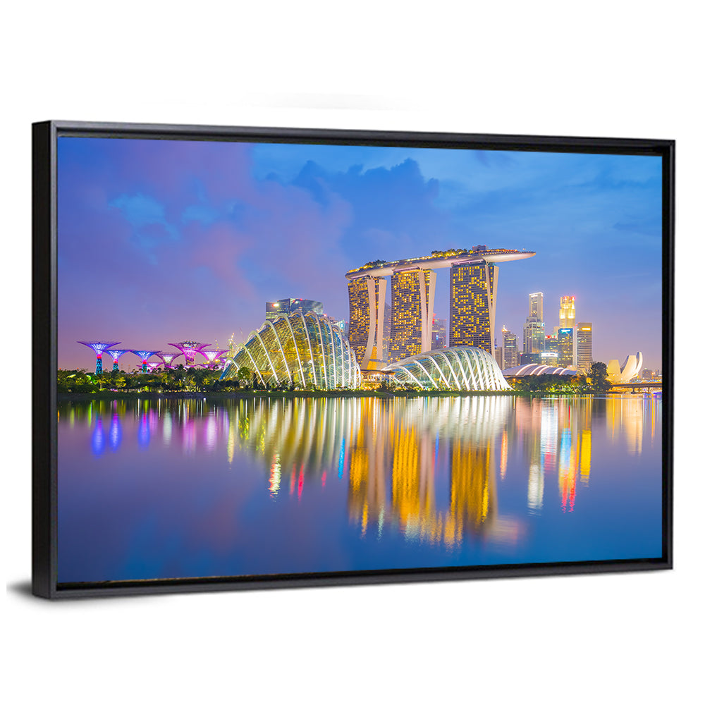 Singapore Skyline at Twilight Wall Art