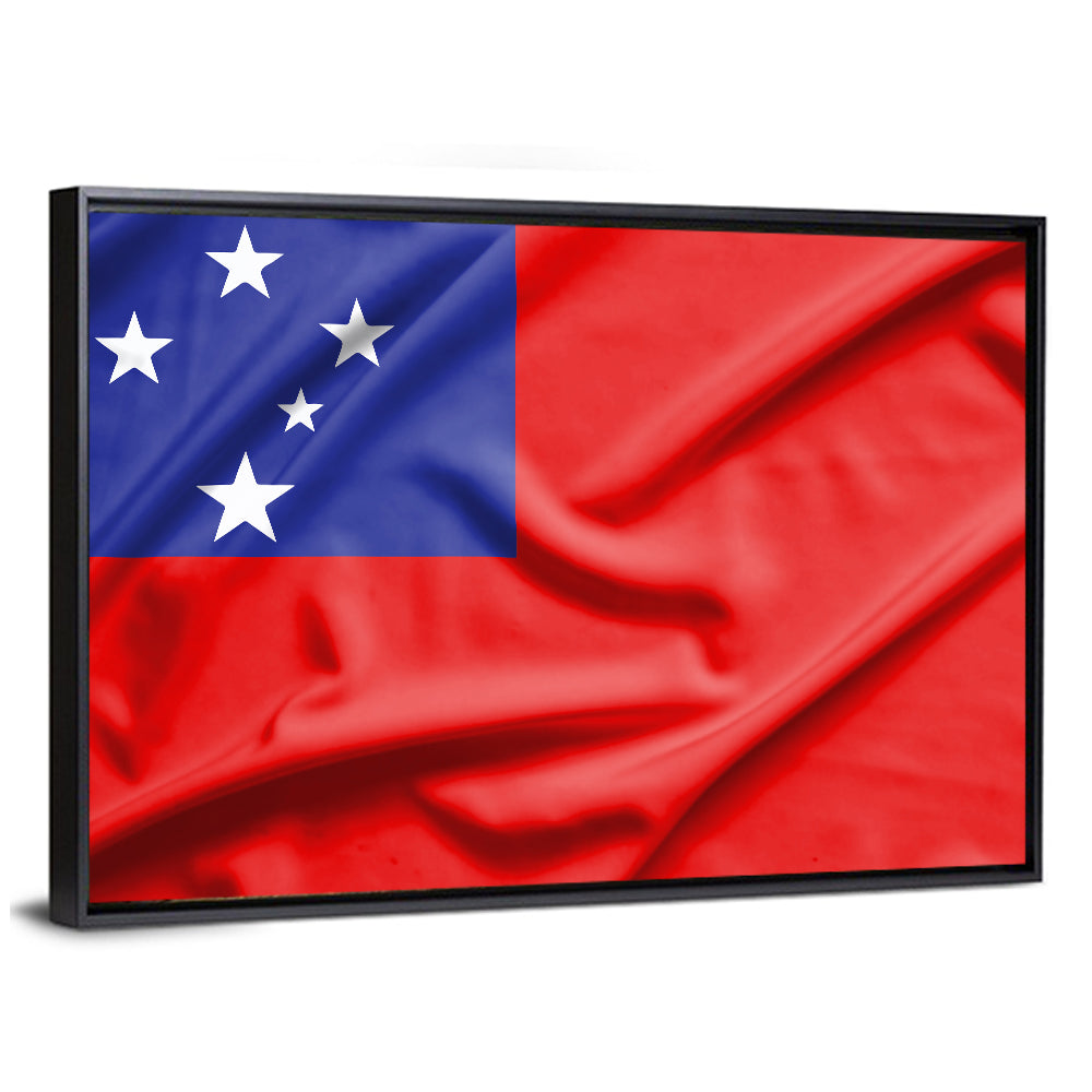 Samoa Flag with Stars Wall Art