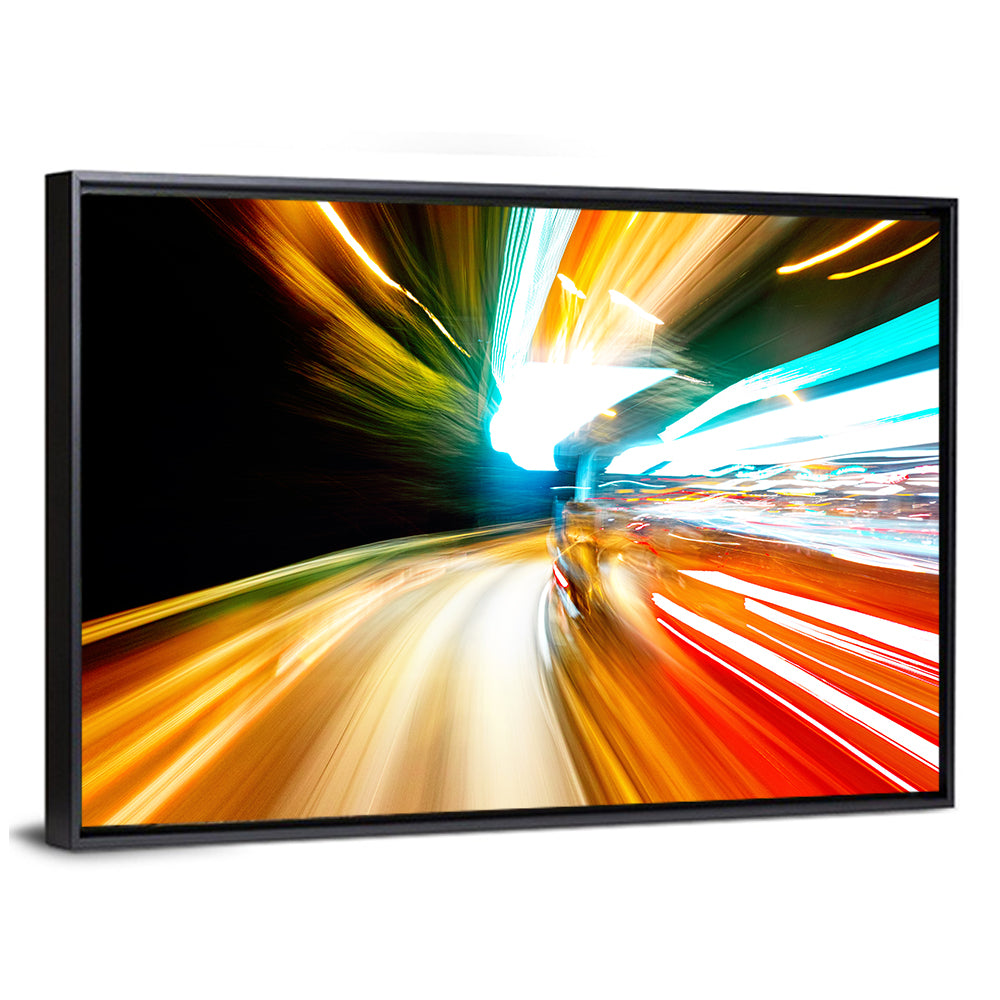 Night Traffic Light Trails Wall Art