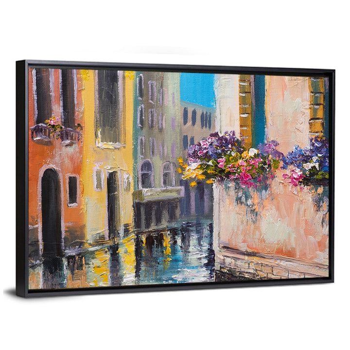 Venice Canal with Flower Boxes Wall Art