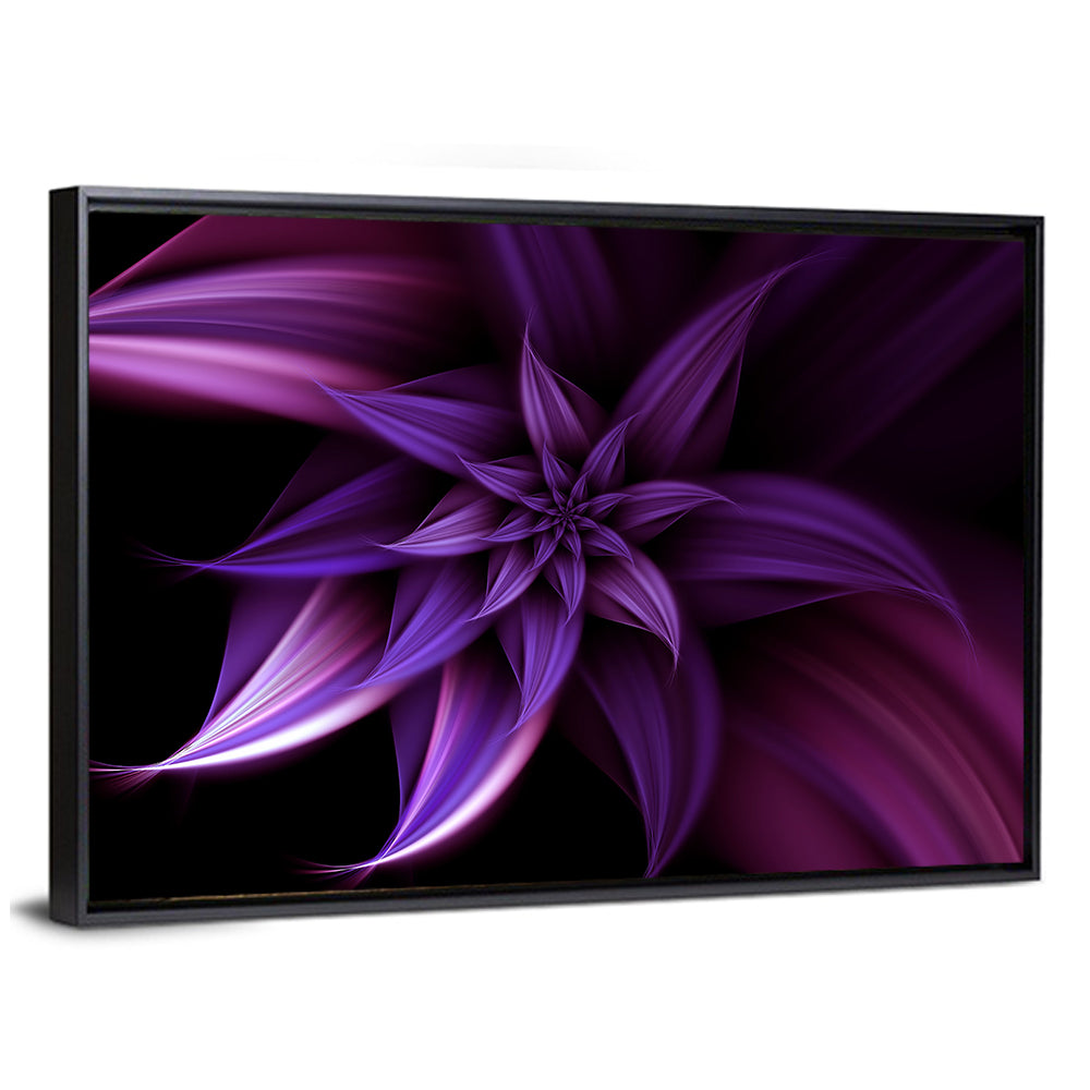 Elegant Purple Spiral Blossom Wall Art