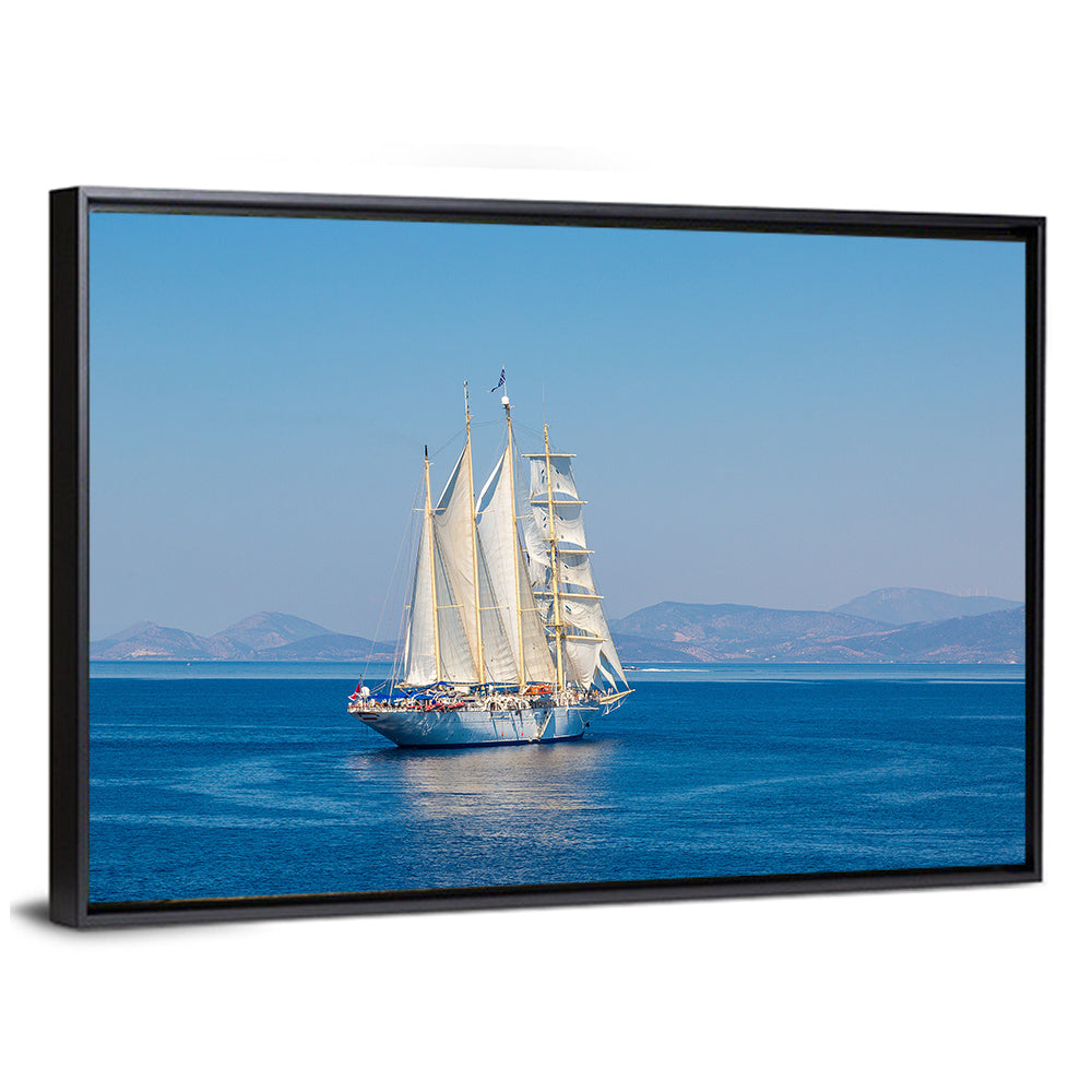 Three-masted Sailing Ship in Summer Wall Art