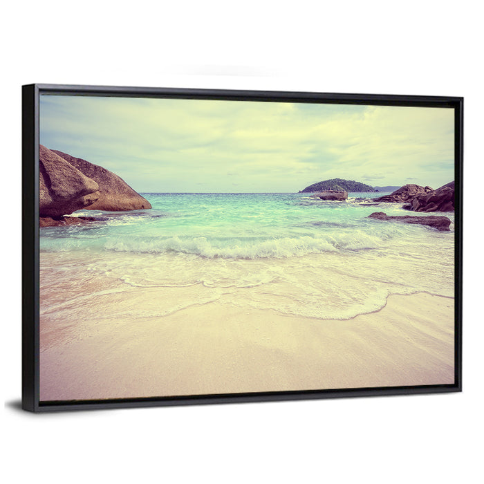 Koh Miang Island Wall Art as a framed canvas