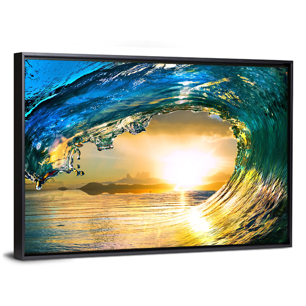 Sunset Wave Tunnel Wall Art