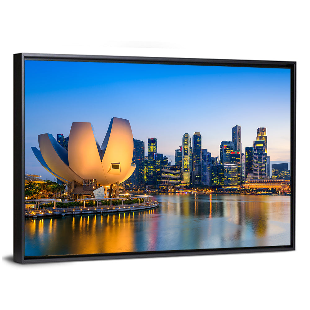 Singapore Marina Skyline at Dusk Wall Art
