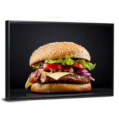 Cheeseburger with Bacon Wall Art