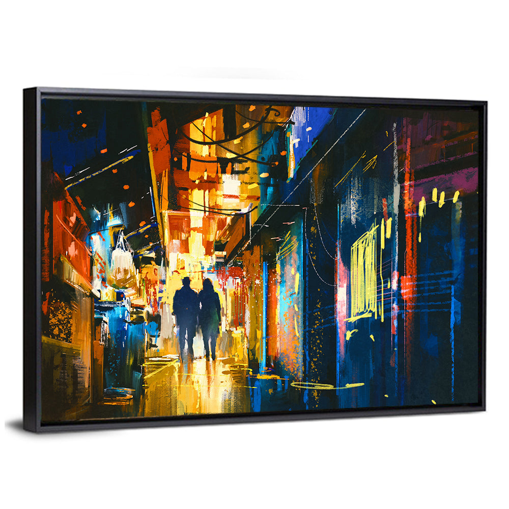 Couple in Narrow Alleyway Wall Art