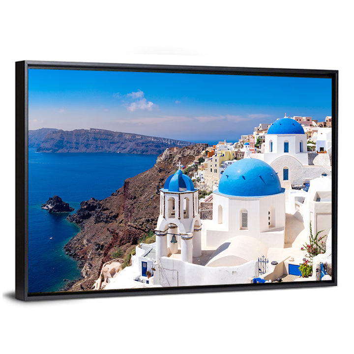Blue Dome Churches of Oia, Santorini Wall Art