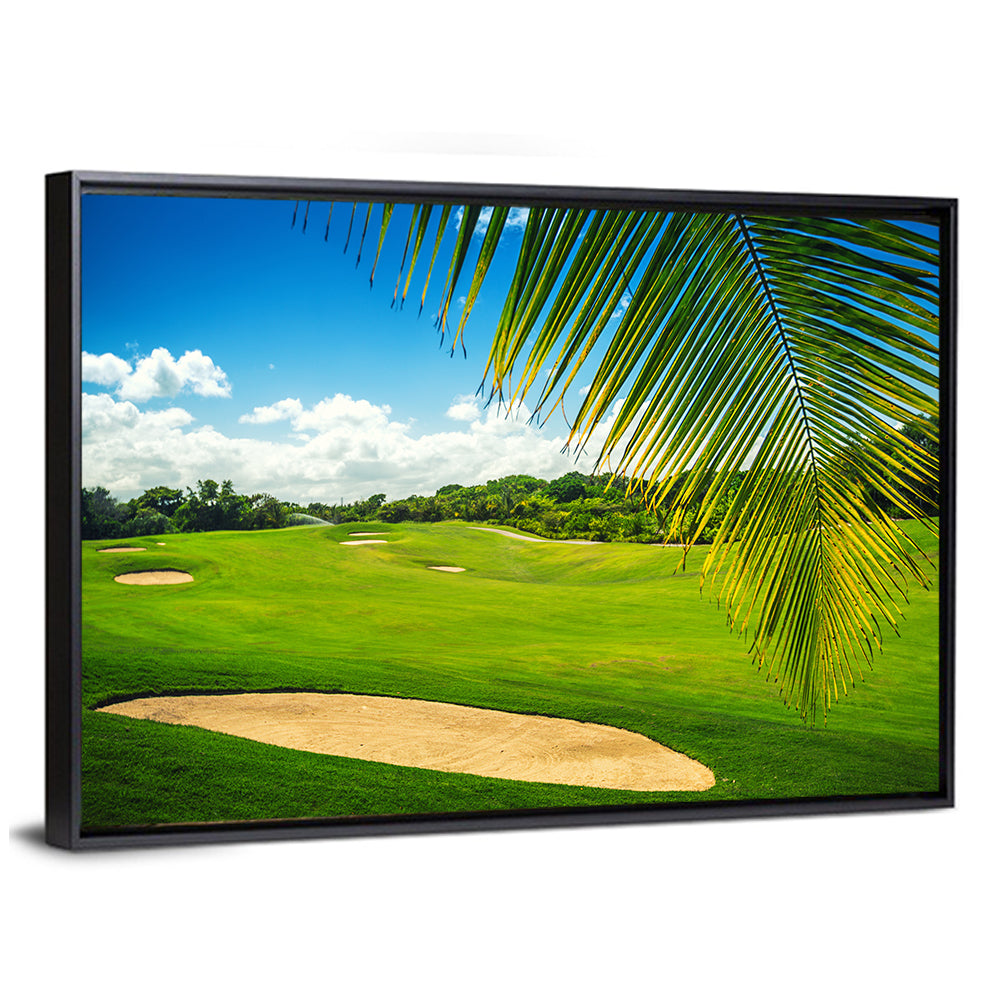 Palm Framed Golf Course Wall Art