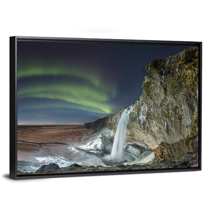 Seljalandsfoss Waterfall Nightscape Wall Art