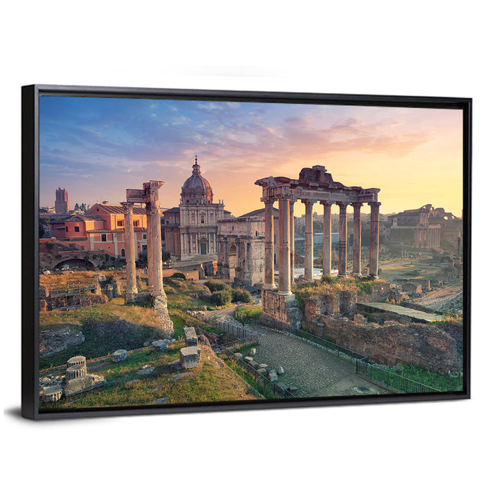 Roman Forum at Sunset Wall Art as a framed canvas
