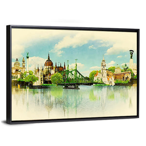 Watercolor Budapest Illustration Wall Art