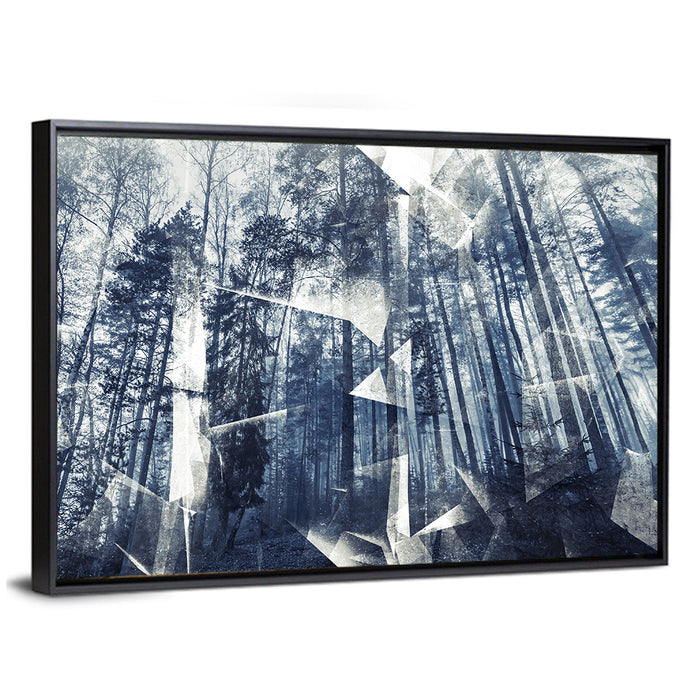 Surreal Forest Wall Art as a framed canvas