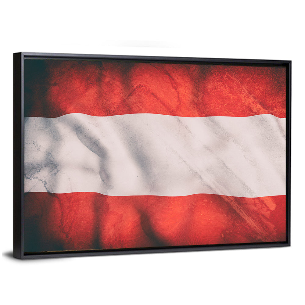 Waving Austria Flag Wall Art