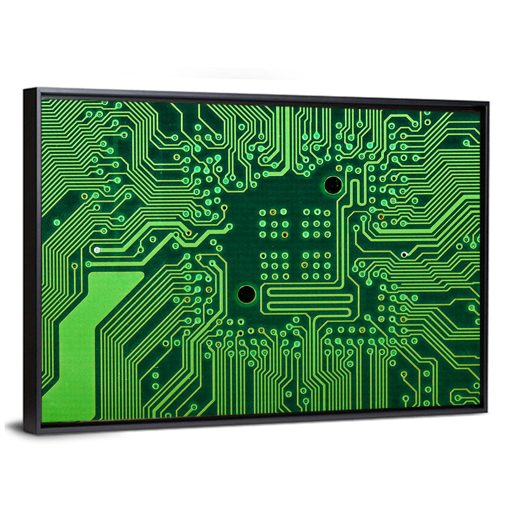 Microchip Connection Grid Wall Art