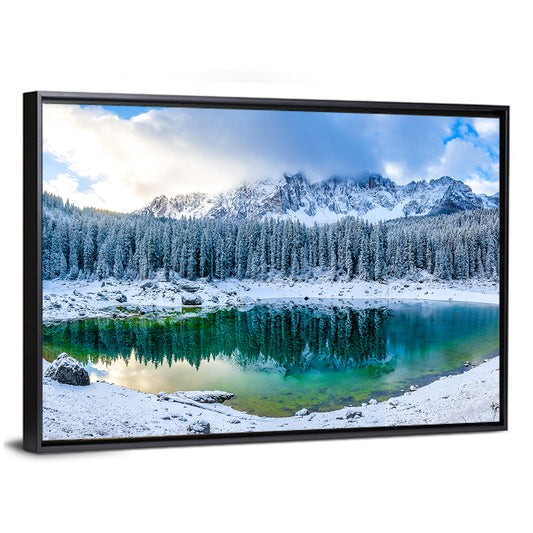 Winter Mountain Lake Wall Art