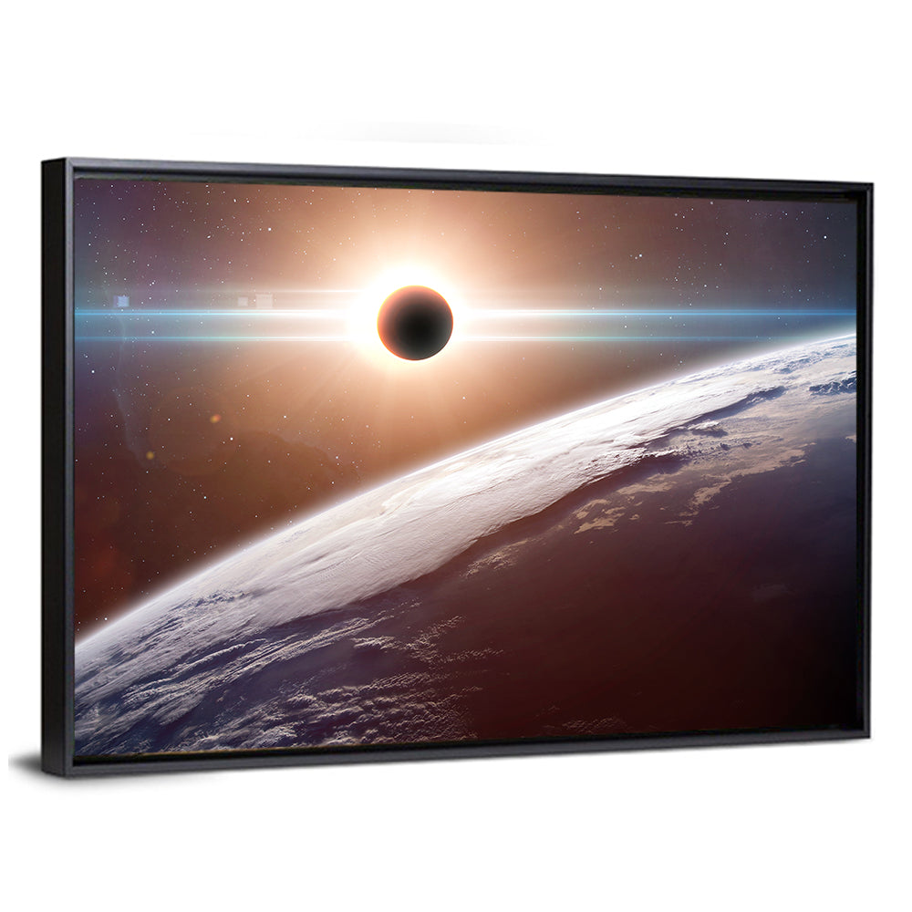 Eclipsed Earth from Space Wall Art