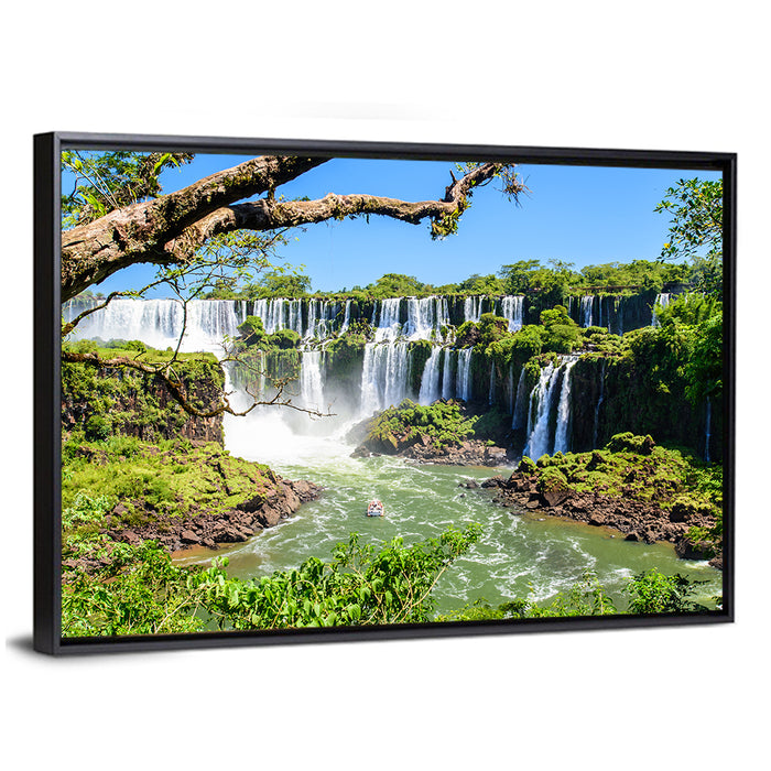 Iguazu Falls from Argentina Wall Art as a framed canvas
