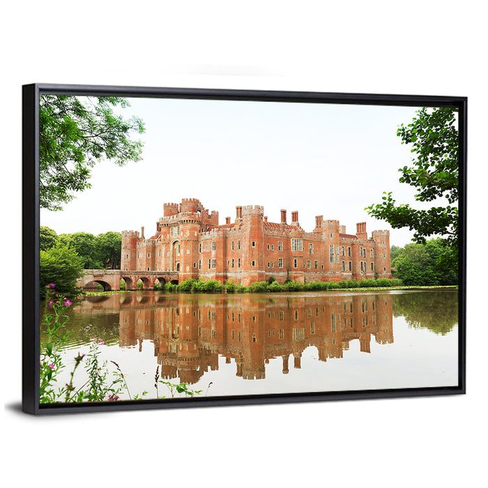 Leeds Castle Reflection Wall Art as a framed canvas