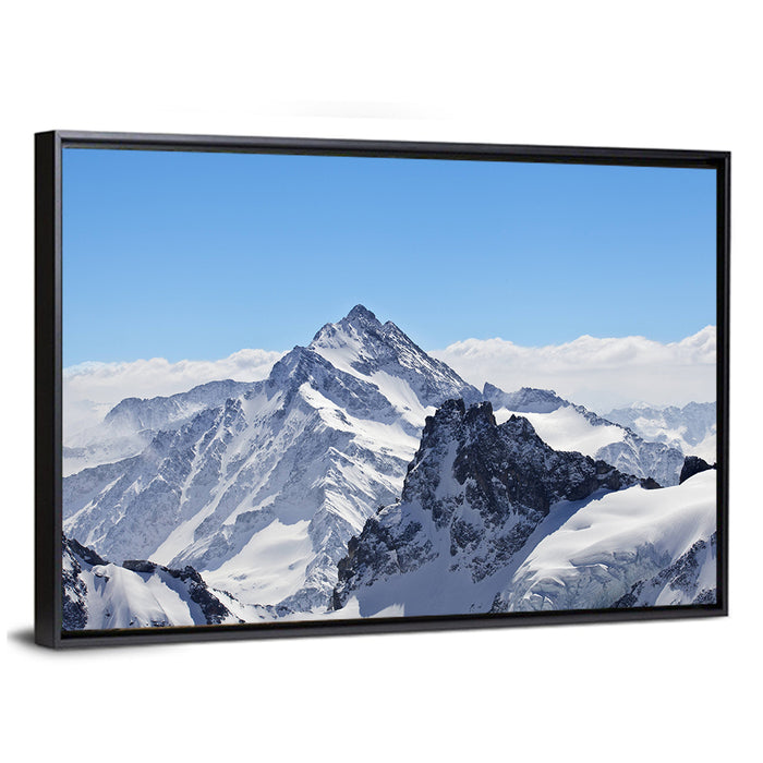 Matterhorn Winter Landscape Wall Art as a framed canvas