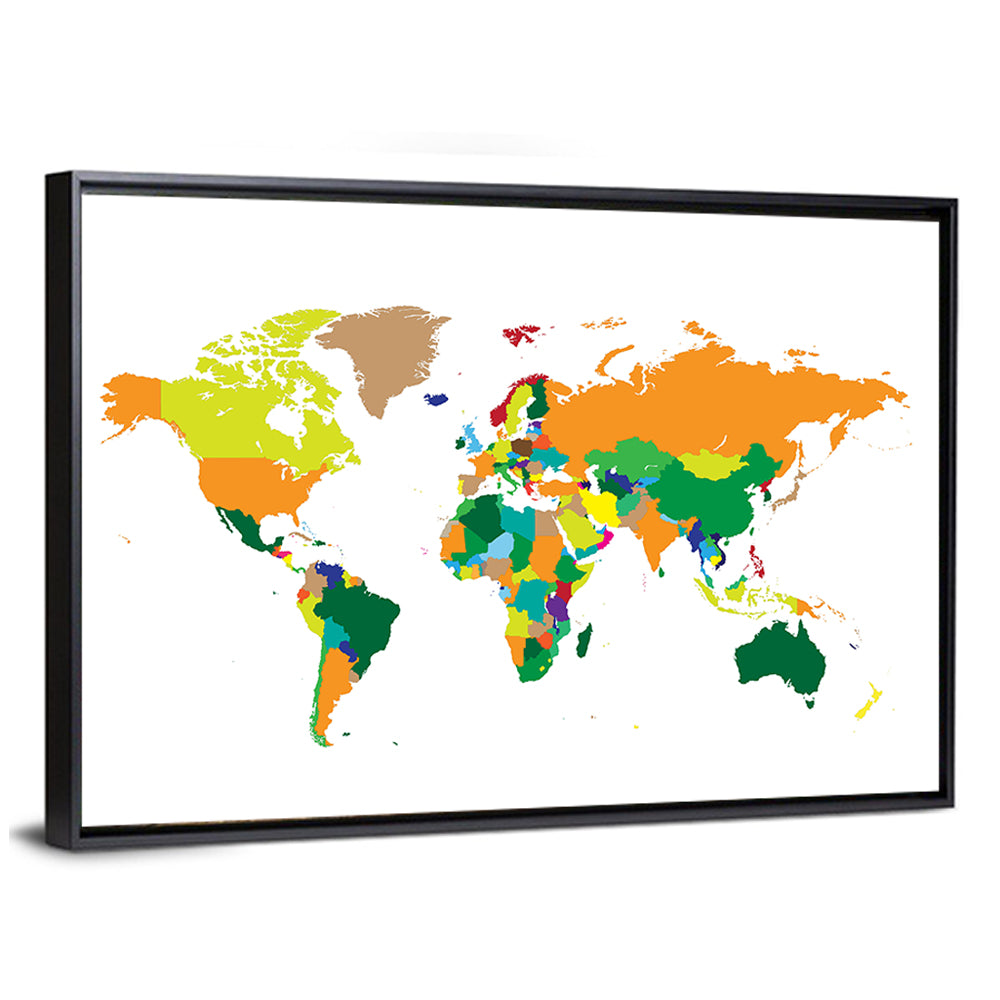 Modern Graphic World Map Wall Art