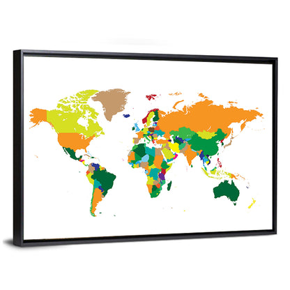 World Map Vector Wall Art