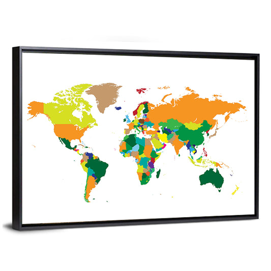 World Map Vector Wall Art