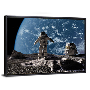 Astronaut On Planet Wall Art