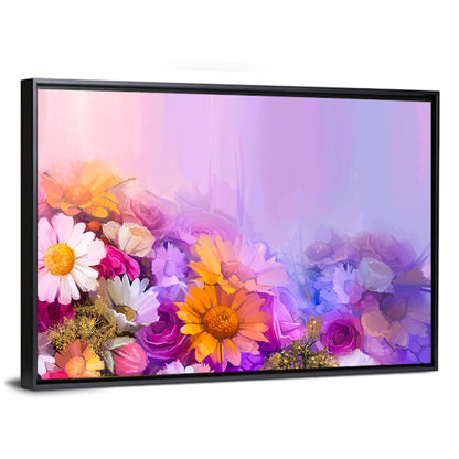 Spring Blooms with Gradient Wash Wall Art