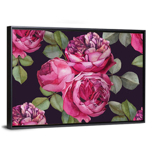 Watercolor Pink Roses Wall Art