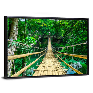 Bamboo Pedestrian Hanging Bridge Wall Art