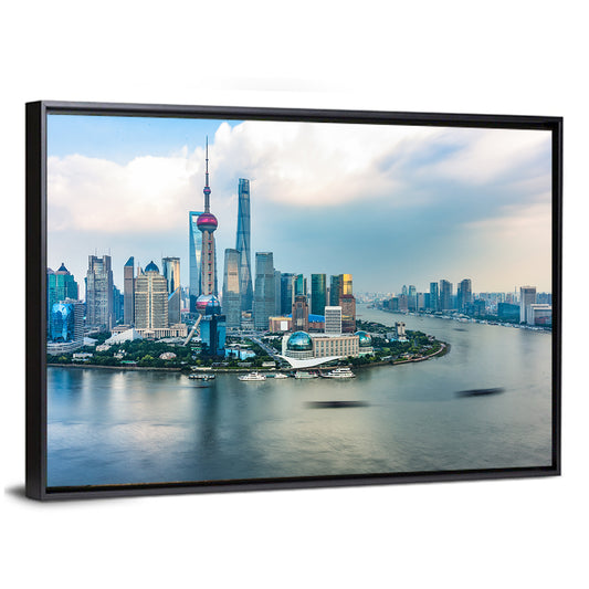Shanghai Bund Skyline with Oriental Pearl Tower Wall Art