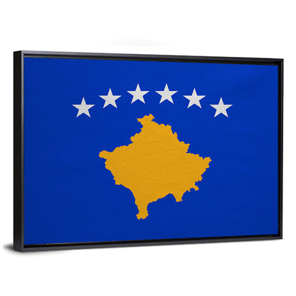 Kosovan National Official Flag Wall Art