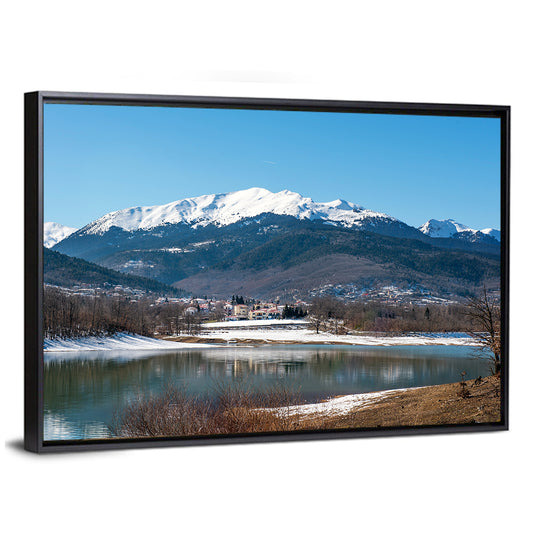 Lake Plastira Winter Landscape Wall Art