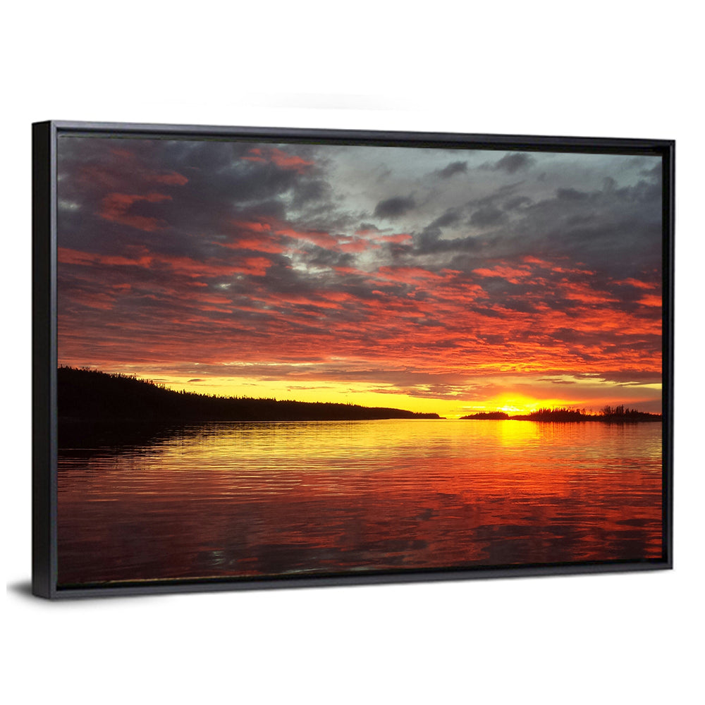 Lake Athabasca Sunset Reflection Wall Art