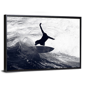 Dog Surfer Riding the Waves Wall Art