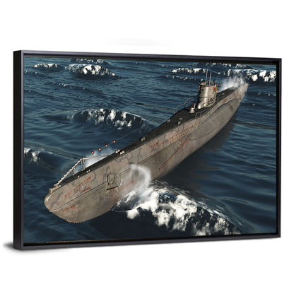 U-99 German Submarine at Sea Wall Art