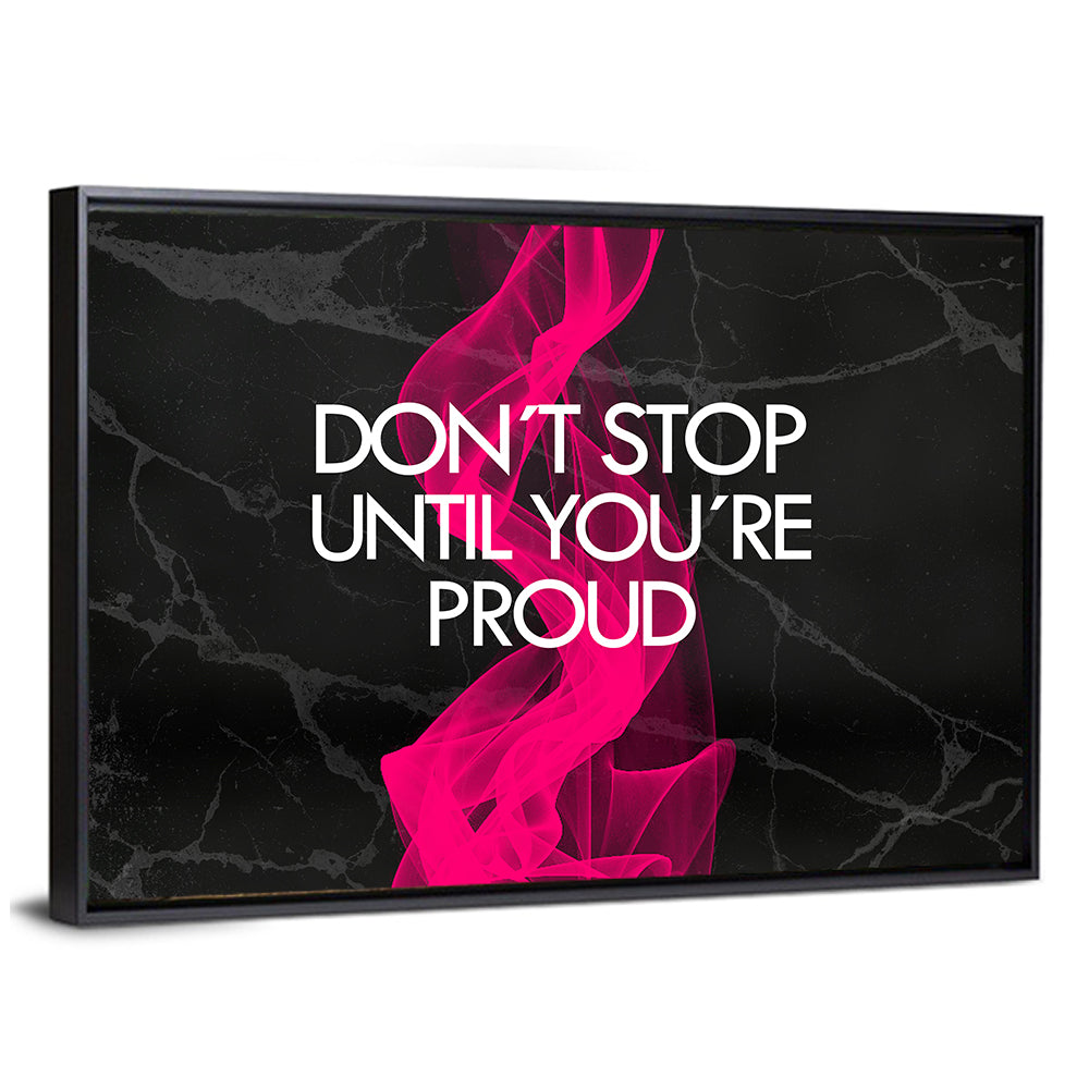 Fitness Quote on Black Marble Wall Art