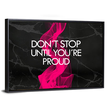 Fitness Quote on Black Marble Wall Art