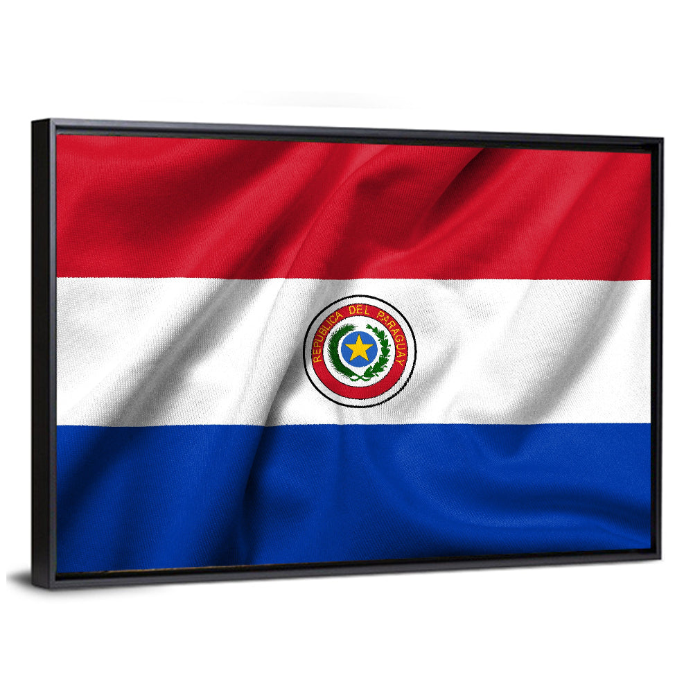 Paraguay Flag with Emblem Wall Art