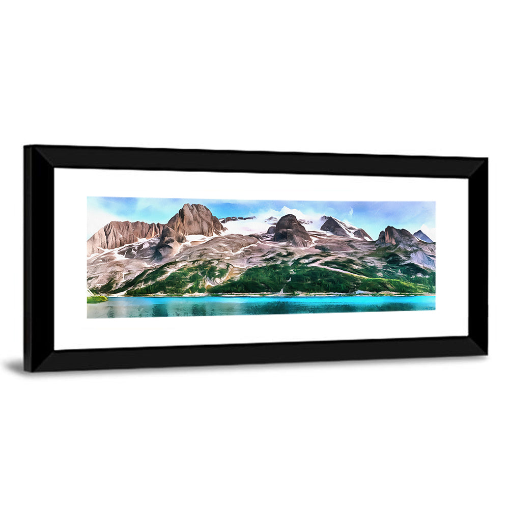 Snow-capped Mountain Lake Wall Art