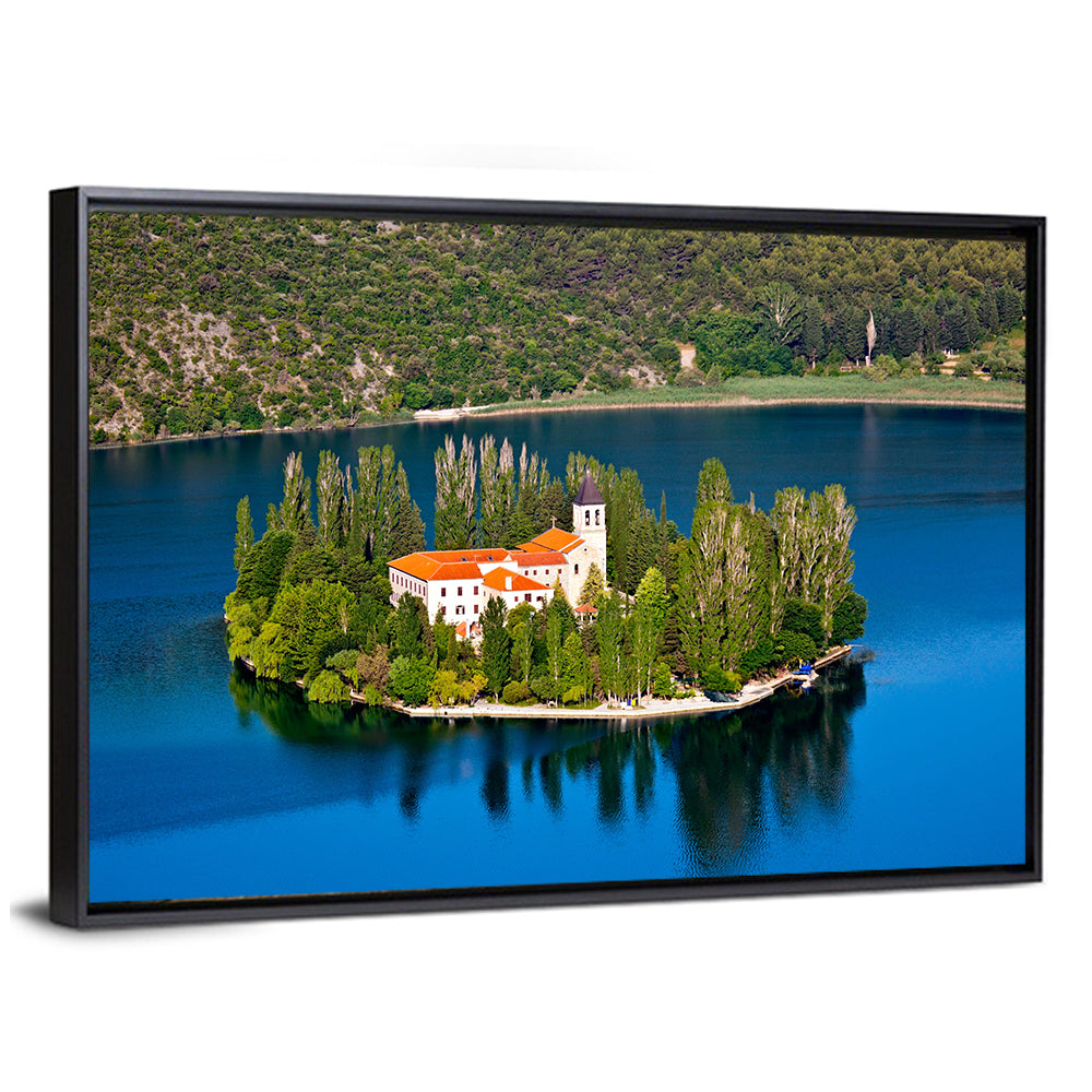 Visovac Monastery on Lake Krka Wall Art