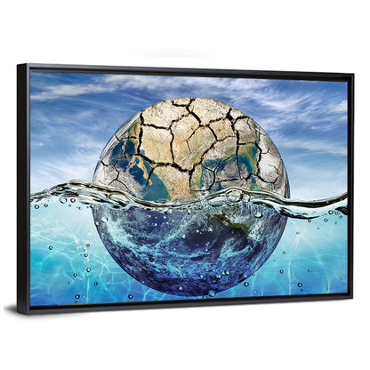 Half-submerged Planet Concept Wall Art