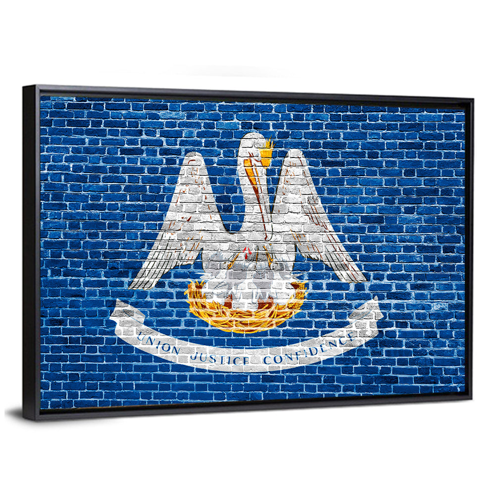Vintage Louisiana Flag Wall Art