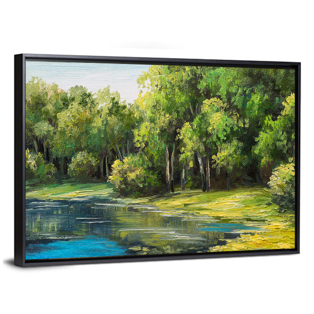 Tranquil Forest Lake Wall Art