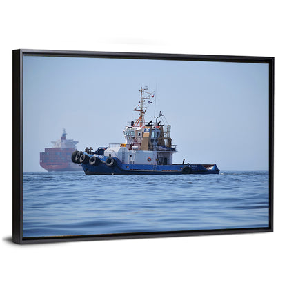 Tugboat Off Valparaiso Coast Wall Art